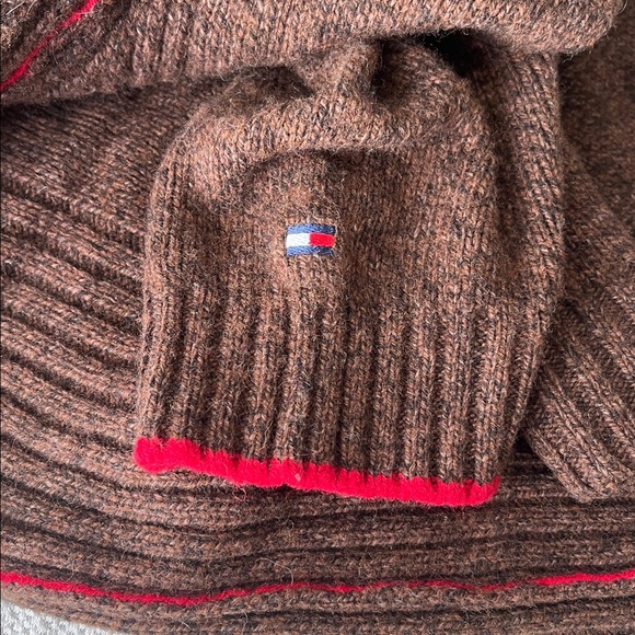 Tommy Hilfiger• Brown & Red Merino Wool Turtleneck Sweater• Sz M - Picture 11 of 11